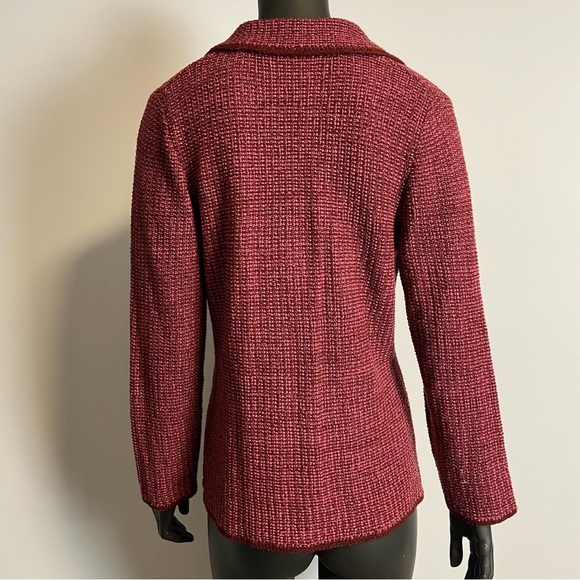 VTG coldwater creek / knit pink purple blazer L - Picture 2 of 8